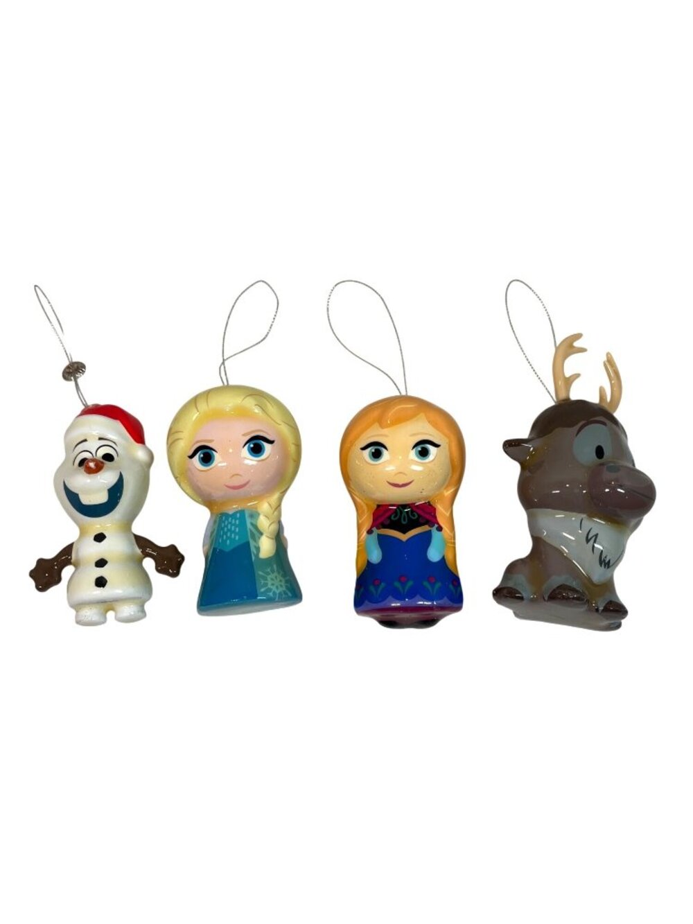 Disney Frozen Olaf Elsa Anna Sven 4-Piece Mini Ornament Set 3" Characters Holida